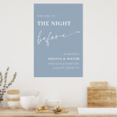 Dusty Blue The Night Before Probe Dinner Unterschr Poster (Küche)