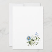 Dusty Blue Time for Tea Boho Garden Baby Show Dankeskarte (Rückseite)