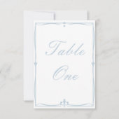 Dusty Blue Tischnummer (Vorderseite)