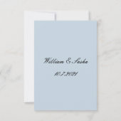 Dusty Blue Tischnummer (Rückseite)