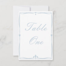 Dusty Blue Tischnummer