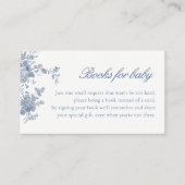 Dusty Blue Toile Floral Baby Duschbücher für Baby Begleitkarte (Vorderseite)
