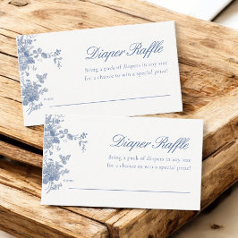 Dusty Blue Toile Floral Baby Dusche Windelwanne Wi Begleitkarte