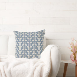 Dusty Blue Tribal Kissen