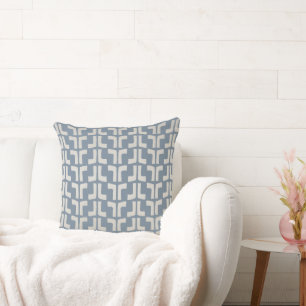 Dusty Blue Tribal Kissen