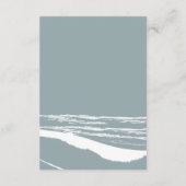 Dusty Blue Tropical Palm Tree Wedding Begleitkarte (Rückseite)