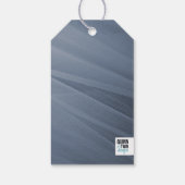 Dusty Blue Tulle Texture Geschenkanhänger (Rückseite)