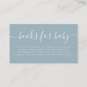 Dusty Blue Typografy Baby Showbücher für Baby Begleitkarte (Vorderseite)