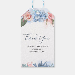 Dusty Blue und Blush Beach Inspiriert Vielen Dank Geschenkanhänger