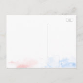 Dusty Blue und Blush Beach Save the Date Ankündigungspostkarte (Rückseite)