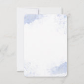 Dusty Blue und Blush Wedding RSVP Karte (Rückseite)