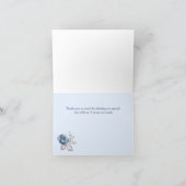 Dusty Blue und Burgundy Wedding Dankeschön Card Dankeskarte (Innenseite)