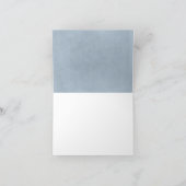 Dusty Blue und Gipskraut Wedding Vielen Dank Dankeskarte (Innenseite)