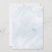 Dusty Blue und Gold Blueberry speichern die Datums Einladung (Rückseite)