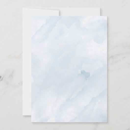 Dusty Blue und Gold Blueberry speichern die Datums Einladung (Rückseite)