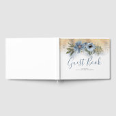 Dusty Blue und Gold Glitzer Wedding Gästebuch (Voll)