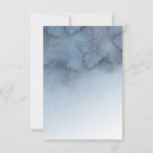 Dusty Blue und Gold Moderne UAWG RSVP Karte (Rückseite)