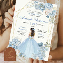 Dusty Blue und Gold Royal Crown mexikanische Prinz