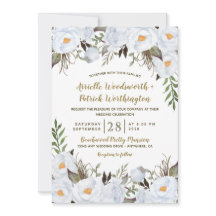 Dusty Blue und Gold Vintag Floral Wedding
