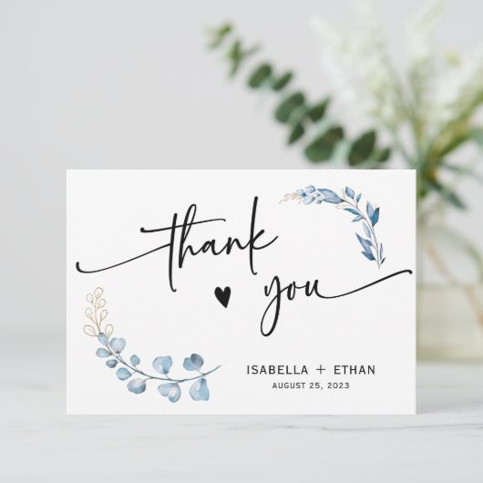 Dusty Blue und Gold Wedding (Stehend Vorderseite)