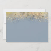 Dusty Blue und Gold werden Sie meine Bridesmaid se Einladung (Rückseite)