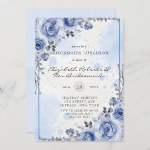 Dusty Blue und Gray Peony Bridesmaids Luncheon