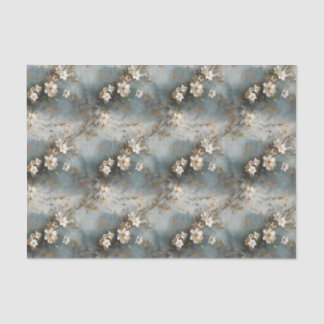 Dusty Blue und Ivory Shabby Floral Decoupage Paper Seidenpapier