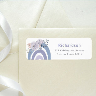 Dusty Blue und Lila Boho Regenbogen