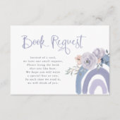 Dusty Blue und Lila | Rainbow Baby Book Request Begleitkarte (Vorderseite)