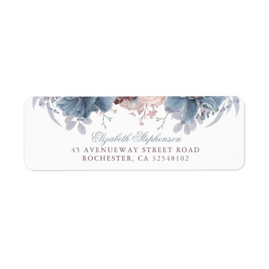 Dusty Blue und Mauve Floral Vintage Wedding (Vorne)