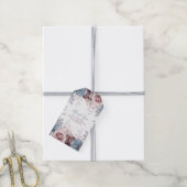 Dusty Blue und Mauve Floral Wedding Geschenkanhänger (Mit Garn)