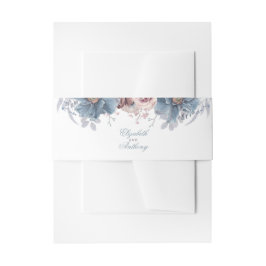 Dusty Blue und Mauve Florals Einladungsbanderole