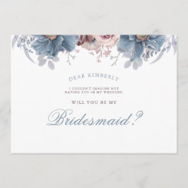 Dusty Blue und Mauve - Werden Sie meine Bridesmaid Einladung