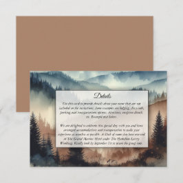 Dusty Blue und Mocha Brown Mountains Begleitkarte