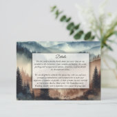 Dusty Blue und Mocha Brown Mountains Begleitkarte (Stehend Vorderseite)