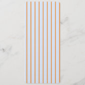 Dusty blue und orange Letter Wedding Menü Menükarte (Rückseite)