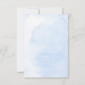 Dusty Blue und Pink Blume Exotic Wedding RSVP Karte (Rückseite)