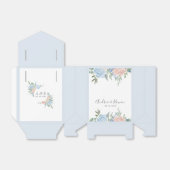 Dusty Blue und Pink Floral Wedding Geschenkschachtel (Ungefaltet)