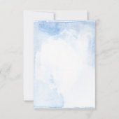 Dusty Blue und Pink Rose Quartz Wedding RSVP Karte (Rückseite)