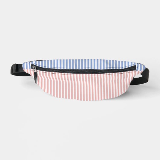 Dusty Blue und Pink Stripes Bauchtasche (Vorderseite)