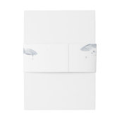 Dusty Blue und Pink Watercolor Blume Einladungsbanderole (Rückseitenbeispiel)