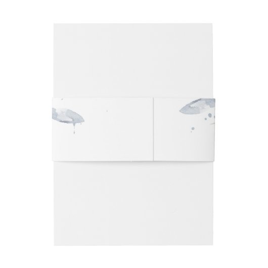 Dusty Blue und Pink Watercolor Blume Einladungsbanderole (Rückseitenbeispiel)