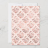 Dusty Blue und Rose Gold Floral Wedding Einladung (Rückseite)