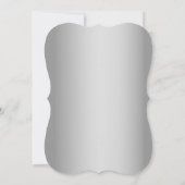 Dusty Blue und Silver Foil Elephant Brautparty Einladung (Rückseite)