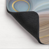 Dusty Blue und Taupe Agate Mousepad (Ecke)