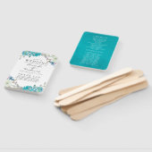 Dusty Blue und Türkise Floral Wedding Programm Fächer (Non-assembled)