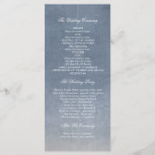 Dusty Blue und Vintage Hochzeitsprogramme Programm (Rückseite)