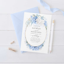 Dusty Blue und White Blume Elegante Hochzeit