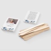 Dusty Blue und White Foto Memorial Fächer (Non-assembled)