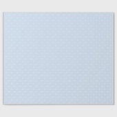 Dusty Blue und White Polka Dots Muster Geschenkpapier (Flach)